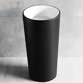 Chậu rửa lavabo liền khối mầu đen BRODA 1127-1