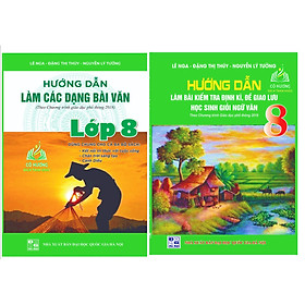 Sách - Combo 2 cuốn Hướng dẫn làm bài kiểm tra định kì + Hướng dẫn làm các dạng bài văn lớp 8 ( KL)