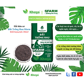 Đất trồng rau SFARM 20dm3 khoảng 8-9kg