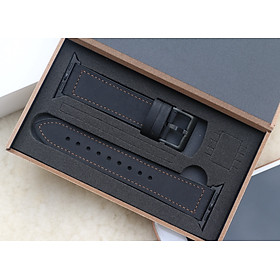 Dây da sáp dầu Vintage thay thế cho Apple watch hộp gỗ cao cấp- Hàng nhập khẩu