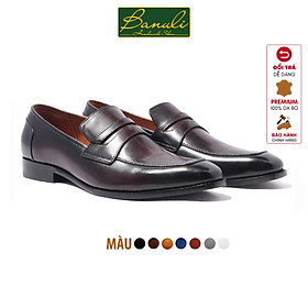 Giày tây lười nam công sở banuli da bê italian penny loafers h1pl1