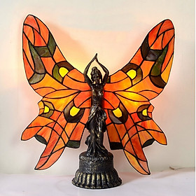 Mua Đèn bàn trang trí DandiHome - đèn kính màu phong cách Tiffany họa tiết Butterfly Lady