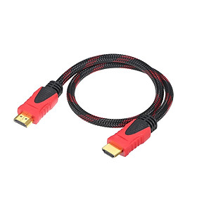 HD Cable High Speed 2.0 Adapter Cable Braided Cord 4K 3D Gold-plated Connectors Support 1080P for PC Laptop Projector TV