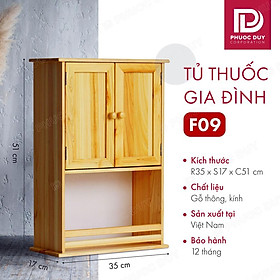 Mua Tủ thuốc - Tủ y tế gia đình gỗ tự nhiên F09