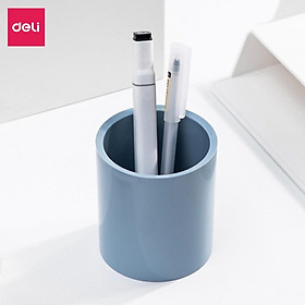 Ống cắm bút để bàn Deli - Chất liệu nhựa cao cấp - Xanh dương/Hồng - NS023