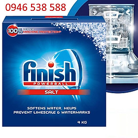 Combo Muối rửa bát Finish 4kg+Vệ sinh máy Finish