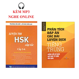 Sách - Combo: Luyện thi HSK cấp tốc tập 3 (tương đương HSK 5+6 kèm CD) + Phân tích đáp án các bài luyện dịch Tiếng Trung + DVD tài liệu