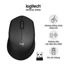 Chuột không dây Logitech M330 Silent Plus - Hàng Chính Hãng