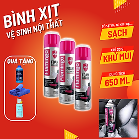 Bình xịt Flamingo F002 vệ sinh nội thất ô tô, vệ sinh ghế xe ô tô - Thể tích: 650 ml - Bình xịt đa năng vệ sinh nội thất ô tô