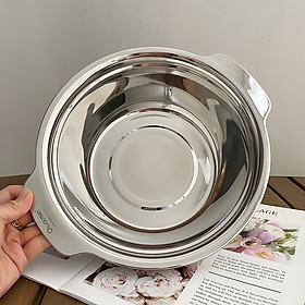 Mua Bộ Rổ Kèm Thau Chockmen Size 27/31cm Inox 304 Cao Cấp Vo Gạo Rửa Rau
