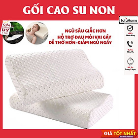 Gối Ngủ Chống Đau Cổ Vai Gáy Dệt Kim Lõi Bông Xơ Spa Chống Đau Mỏi Cổ Vai, Gối Cao Su Non Chống Ngáy Giảm Mệt Gối Cao Su Non Dành Cho Người Lớn Giúp Ngủ Ngon