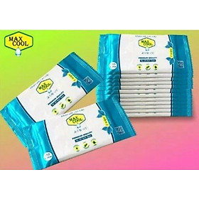 Combo 100 cái khăn ướt max cool chấm bi cao cấp