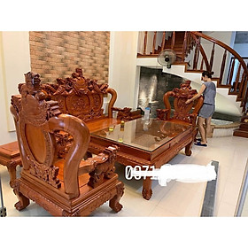 Mua Bộ ghế nghê phượng tay 12. Gỗ hương đá hàng vip