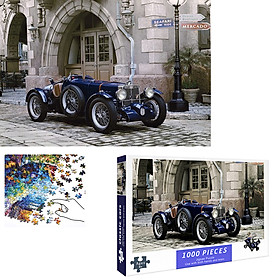 Bộ Tranh Ghép Xếp Hình 1000 Pcs Jigsaw Puzzle Tranh Ghép 75 50cm Xe Cổ Bản