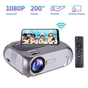 Mini Smart Projector 1080P Supported 200 Inch Display Portable Video Movie Projector WiFI Wireless Screen Share Built-in