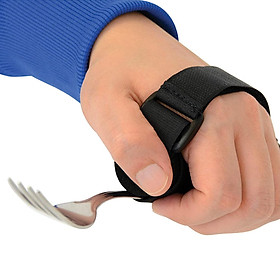 Utensils Holder, Universal Hand Strap for Holding Utensils Adjustable Eating Assistance Cuff for Weak Grip