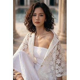 Áo Khoác Trắng Cổ Ve Ren Hoa Nắng Đọng Top252 Thời trang thiết kế Hity