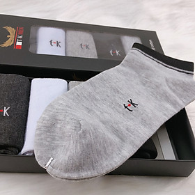 Hộp 5 Đôi Tất Nam Cổ Ngắn, Vớ Nam Cổ Ngắn Chống Hôi TK Chính Hãng Laceva Mix Màu Mã PK07