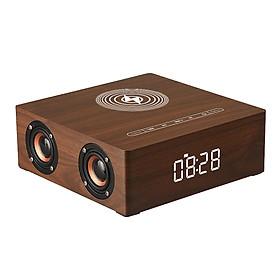 Kokiya Retro Multi-Function Bluetooth Speaker Alarm Clock Wireless Charger