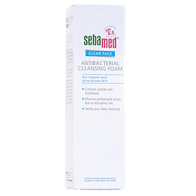 Sữa Rửa Mặt Tạo Bọt Kháng Khuẩn, hỗ trợ Trị Mụn pH5.5 Sebamed Clear Face Antibacterial Cleansing Foam SCF01B (50ml)