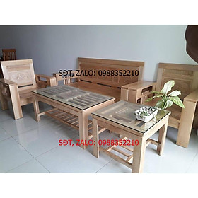Mua Bộ Salon gỗ sồi tay 12 màu tự nhiên  Bộ bàn ghế phòng khách gỗ  BỘ SỒI TAY 12