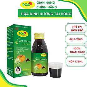 Đinh Hương Tai Hồng PQA Giúp Ấm Dạ, Giáng Khí Dùng Cho Trẻ Nhỏ Và Người Già Nôn Trớ, Nấc, Nghẹn, Buồn Nôn Chai 125ml