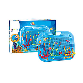 Bảng Ghép Tranh 3D Dạng Nút Nấm 360 Chi Tiết, Nhựa Cao Cấp Không Ba Via, An Toàn Cho Trẻ Em