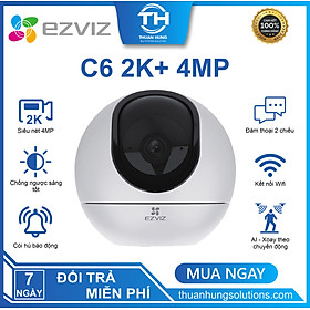Camera Wifi EZVIZ C6, Camera xoay 360 Độ Phân Giải 2K+, Hỗ trợ băng tần kép, Đàm Thoại 2 Chiều, Tự Động Thu Phóng Chuyển Động, Điều khiển và nhận dạng bằng hành động vẫy tay - Hàng Chính Hãng