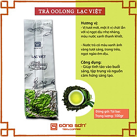 Trà Ô long XANH [ LẠC VIỆT ] Hương cỏ mới, trong sáng - Gói 100g - Đông Sơn