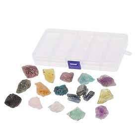 Natural Rough Raw Stone, Crystal Point Cluster Mineral Specimen Crystals Rock in Collection Box