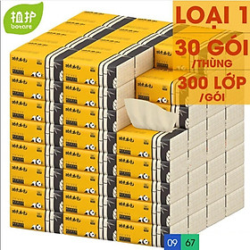 Mua Combo 30 gói giấy ăn than tre gấu trúc Botare 300 tờ/gói
