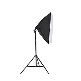 Hình ảnh Bộ đèn studio chụp ảnh sản phẩm, quay phim, livestream chuyên nghiệp, bộ gồm chân đèn 2m kèm softbox 50x70cm, tay treo 138 cm