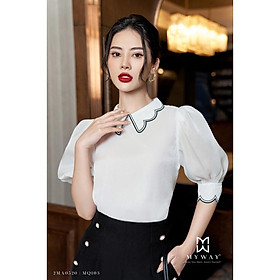 Áo Sơ Mi Cách Điệu Nữ MY WAY Tay Phồng Thiết Kế Cao Cấp 2MA0520