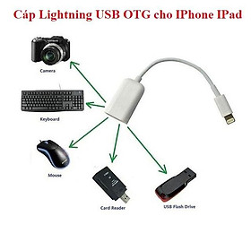 Cáp Lighting USB OTG dành cho IPhone, IPad