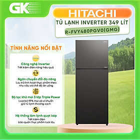 Tủ lạnh Hitachi Inverter 349 lít R-FVY480PGV0(GMG) Model 2020 -Hàng chính hãng (chỉ giao HCM)