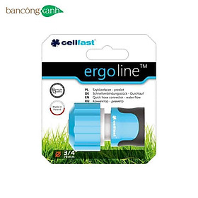 Cút nối nhanh ống nước với vòi tưới, thiết bị tưới Cellfast Ergoline 3/4″