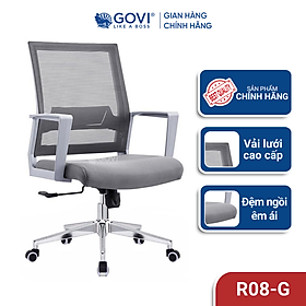 Ghế xoay văn phòng GOVI Ryan R08-G - Lưng lưới thoáng mát, đệm ngồi êm ái