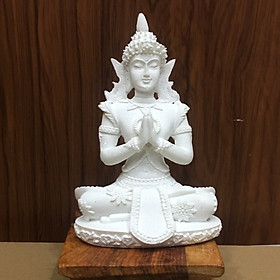 TƯỢNG PHẬT THÁI MÀU TRẮNG MẪU MỚI TRANG TRÍ Ô TÔ , TIỂU CẢNH