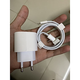 Adapter Củ sạc nhanh Iphone 18W + cáp dữ liệu Type C to lightning ( Tặng kèm chọt sim inox) dùng cho Iphone 8, X,XS,XSmax,11,11 Promax, IPad Pro kiểu chân tròn hàn Quốc tặng que chọt sim (Kèm ảnh thật)