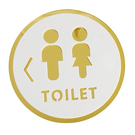 7.8inch Toilet Sign Acrylic Restroom Identification Sign for Business Office