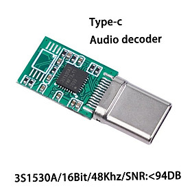 Bộ điều hợp tai nghe Type-C 16bit Digital Audio Tai nghe Chất lượng âm thanh DAC Thẻ giải mã Card âm thanh AMP DIY cho thiết bị thông minh
