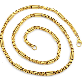 Dây chuyền nam mạ vàng 24k tròn