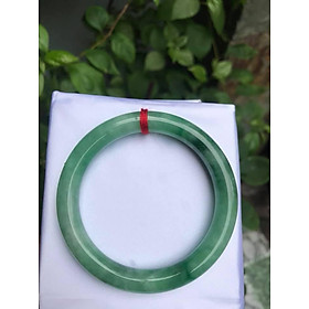 Vòng tay nữ Vip ĐẬU LÝ 50mm x độ dầy 8,2mm Đẹp nữ 50kg đến 55kg đeo màu Xanh Nhẹ Điểm Đậu Lý 100% đá cẩm thạch thiên nhiên