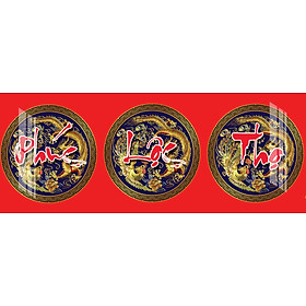 Mua Tranh bộ 3 Bức Vuông - Tranh treo phòng khách-Tranh treo tường Phúc Lộc Thọ LT 38064/Gỗ MDF cao cấp phủ kim sa/ Chống ẩm mốc  mối mọt/Bo viền góc tròn