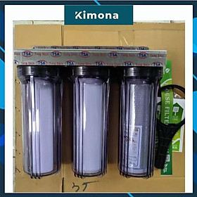 Mua Bộ Lọc Sinh Hoạt 3 Cấp 10inch 3 Ly Trong (Đã Bao Gồm Lõi Và Phụ Kiện) ( ren phi 21)