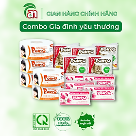 Combo PONYO gia đình yêu thương 5 Giấy vệ sinh cuộn lớn