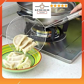 Mua Dụng cụ vớt đồ nóng  vợt đồ rán nóng bằng inox 304 bền đẹp  - Đường kính 12cm