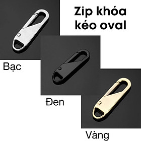 Móc khóa zip kéo Đầu dây khóa kéo kim loại đồng đen thay thế cho balo túi xách vali áo khoác quần Legaxi