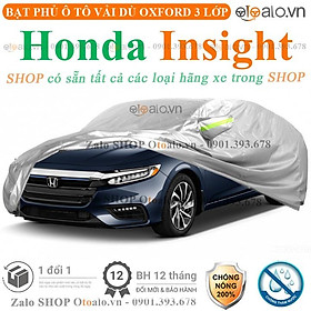 Bạt che phủ xe ô tô Honda Insight 3 lớp cao cấp