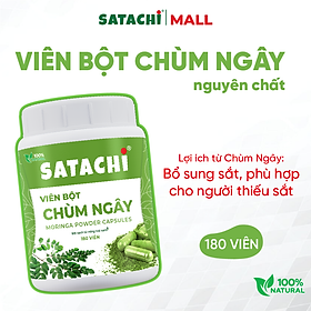 Bột Chùm Ngây Nguyên Chất SATACHI – 100% lá chùm ngây tự nhiên, không đường – Hộp 86g & 318g